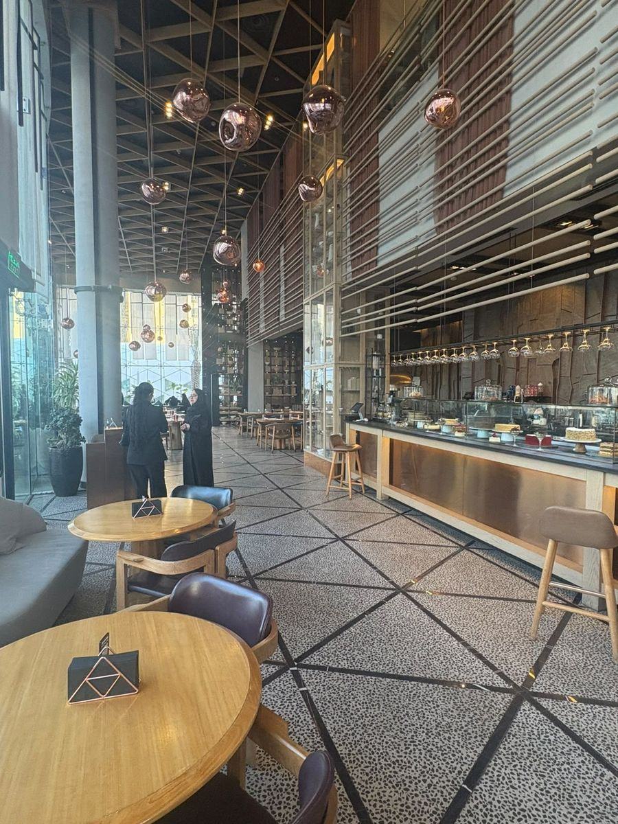 NUE Restaurant Riyadh interior with timber screening